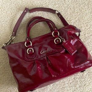 Beautiful Deep Ruby Red Coach bag! In excellent condition!